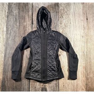 Athleta Rock Springs Full Zip Jacket Quilted Hoodie Size XS